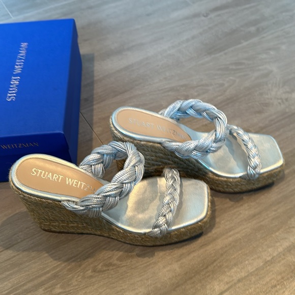 NIB Stuart Weitzman braided Espadrille Sandals Size 9 - Picture 4 of 8